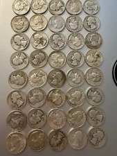 40 Silver US Quarters - Mixed Dates