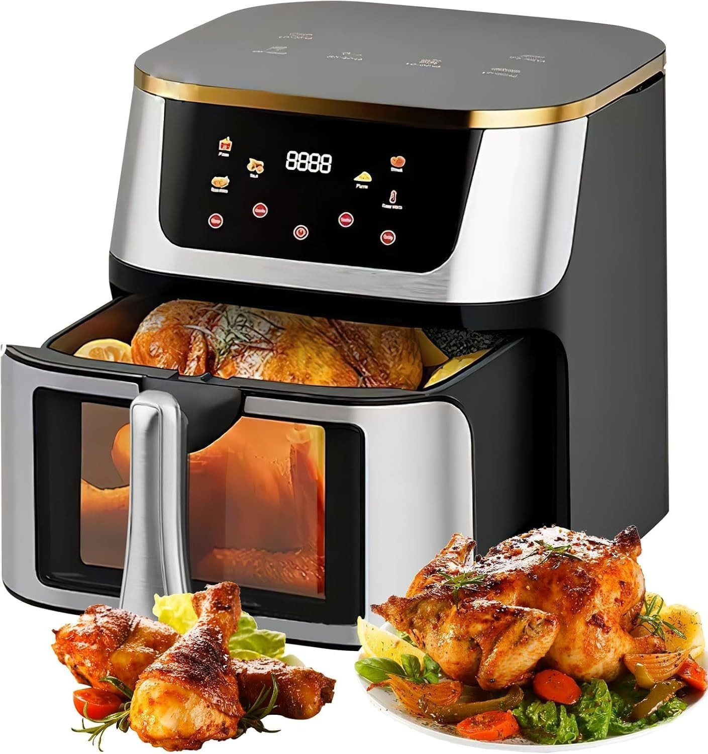 Friggitrice ad Aria 10L per Cucina Sana - 8 Programmi e Vista Vision