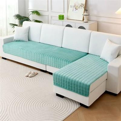 Universell Unifarben Sofaüberwurf Sofabezüge Sofaschoner Couchbezug Rutschfest