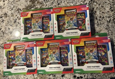 LOT OF (5) POKEMON TCG FIRST PARTNER SERIES 1 ONE BOX FACTORY SEALED NEW
