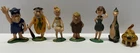 Lot Of 7 MARX TINYKINS FLINTSTONES Fred Wilma Barney Betty Dino BabyPuss Cop