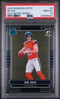 2024 Panini Donruss Optic Bo Nix #6 2014 Retro Rookie RC PSA 10 Gem Broncos