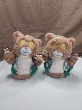 American Eagle Hippie Peace Cat Slippers House Shoe Plush Size M. NWOT