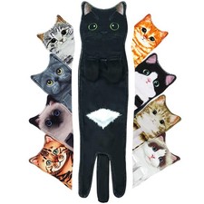 Cat Hand Towels for Bathroom - Funny Kitchen Decorative Towels Absorbent Soft...