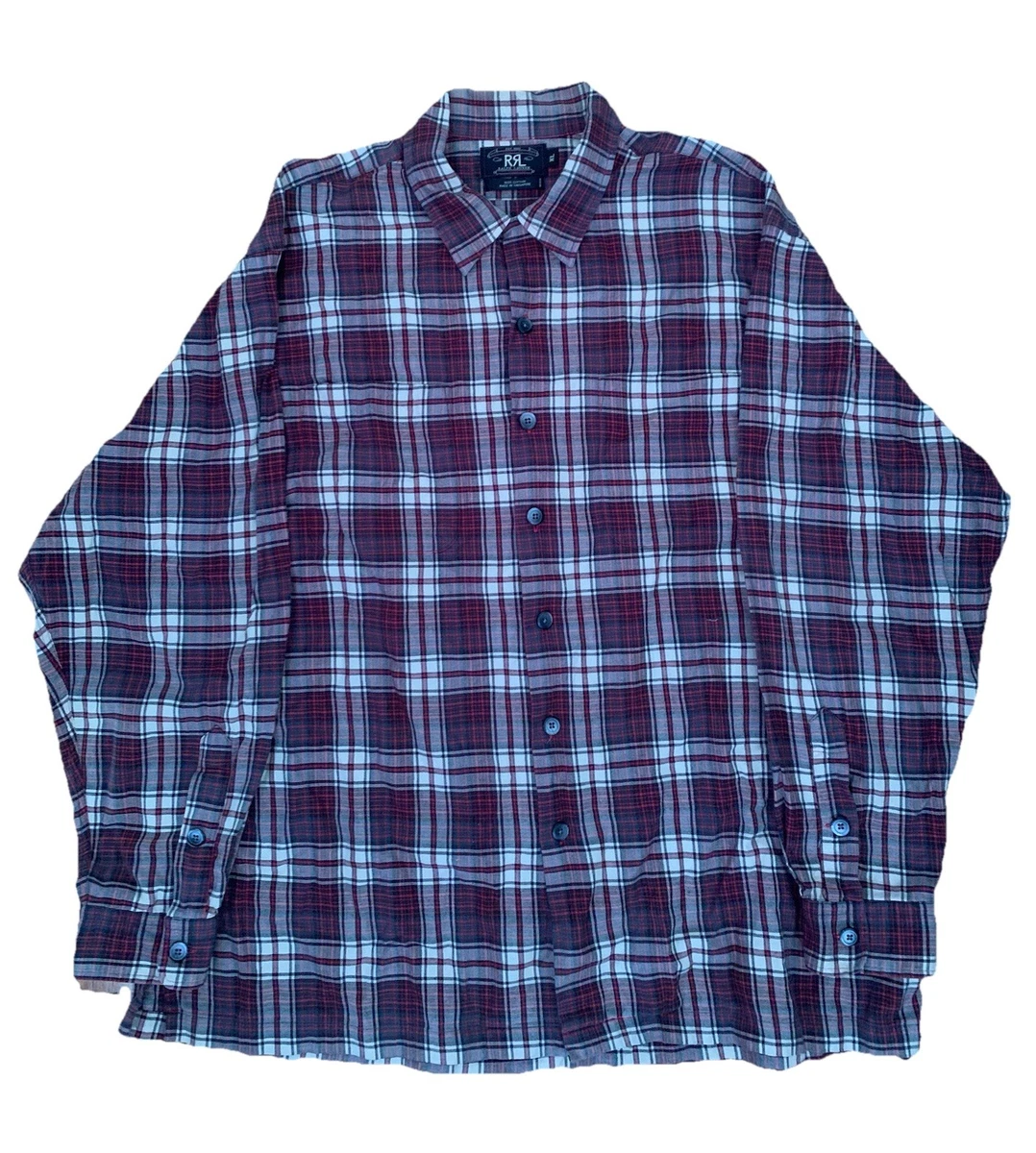 RRL Linen Long Sleeve Casual Button-Down Shirts for Men for sale