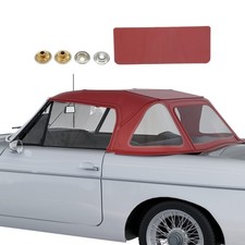 Bordeaux Convertible Soft Top For Mg Mgb Convertible Coupe With Plastic Window