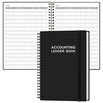 Accounting Ledger Book - A5 Ledger Book for Bookkeeping, Small Businesses & Pers