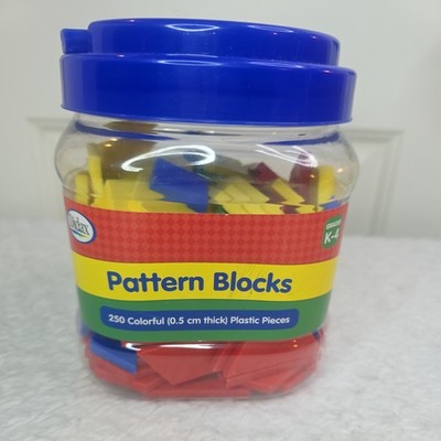 Didax 0.5 cm Plastic PATTERN BLOCKS 240 pieces EARLY MATH Geometry Skills (A-30)