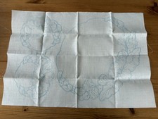 Stamped To Embroider Linen Flower Design Mats 1 Large And 2 Small