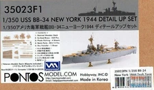 PONF35023FN 1:350 Pontos Model Detail Up Set - USS New York BB-34 1944 with
