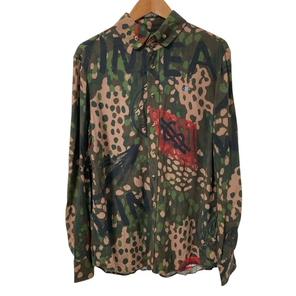 Vivienne Westwood ヘリンボンCAMO ORB PRINT Vivienne Westwood Long Sleeve Shirts for Men for sale | eBay