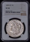 1893-CC Morgan Silver Dollar $1 NGC VF35 - Strong Details!