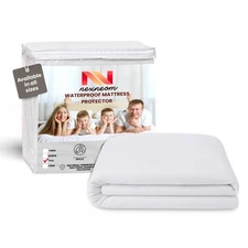 Waterproof Mattress Protector Deep Pocket Fits 821'' Mattresses white Full Bre