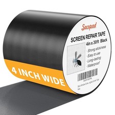 Black Window Screen Repair Kit, 4 in X 30 FT 360IN Screen Repair Tape for Wind