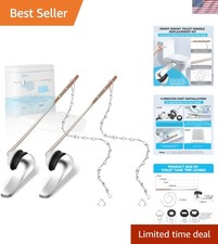 2 Pack Toilet Handle Replacement Kit, Front Mount Toilet Flush Lever Replacem...