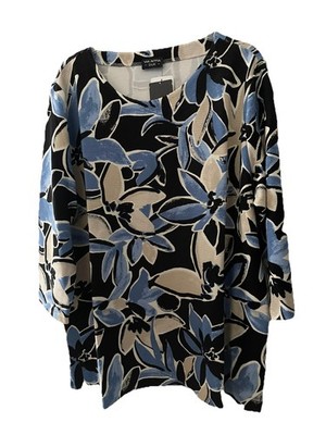 Via Appia Due leichtes Struktur Sweatshirt, schwarz blau beige, Gr. 50/52