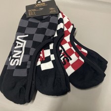 New Vans Mens 3 Pairs Skater Surfer Street Style Daily Gym No Show Socks Checked