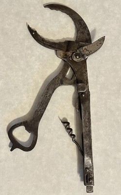 1902 Multi Use Steel KITCHEN TOOL Opener & Corkscrew by Thomas Mfg DAYTON Ohio