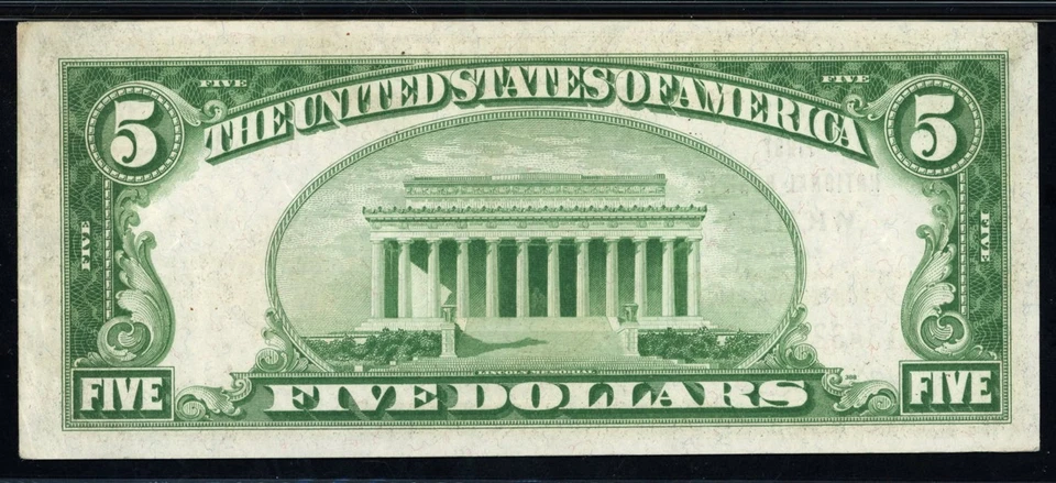 1929 Type 2 $5 Note First National Bank in Wichita Choice Uncirculated 64 EPQ - Image 2 of 2