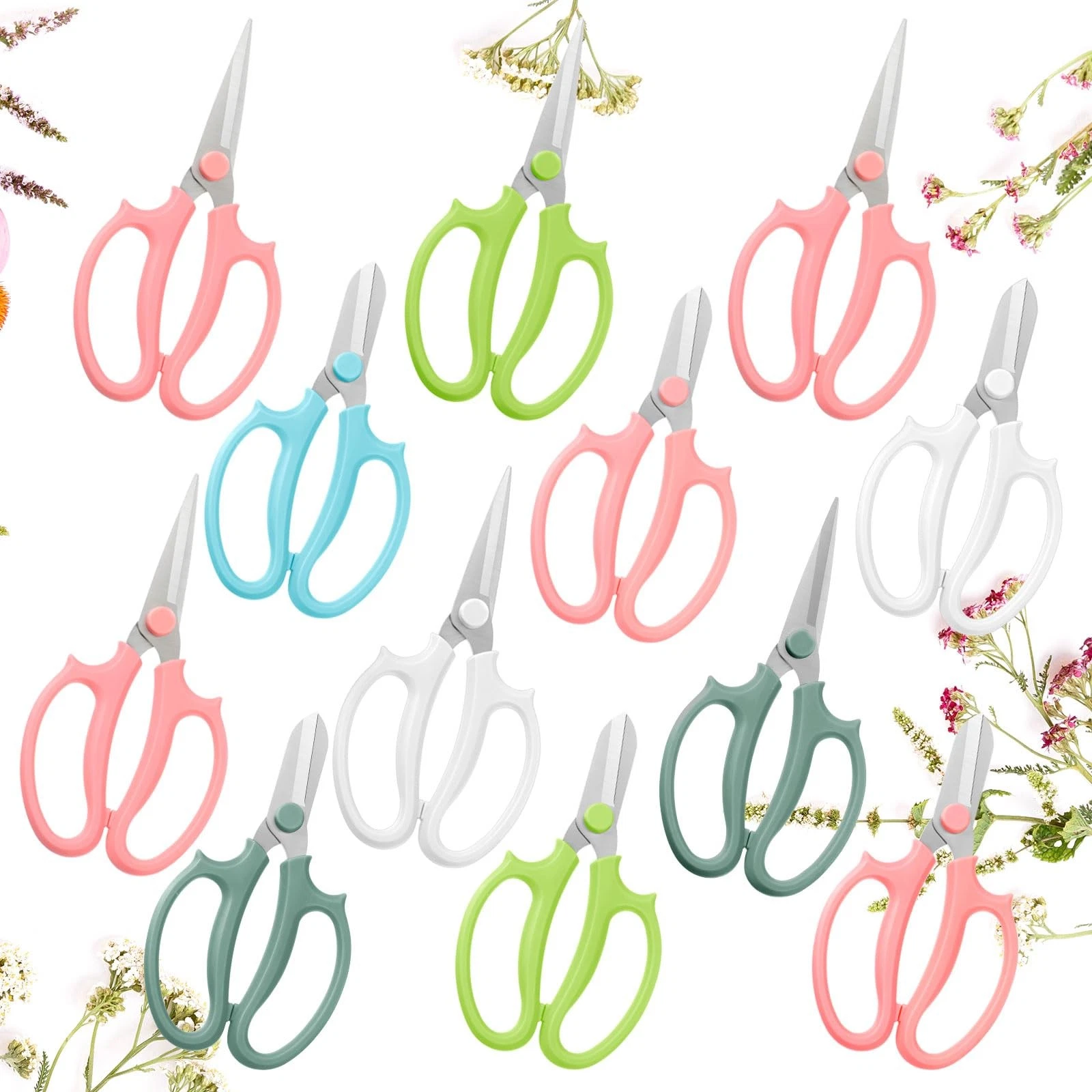 12 Pcs Gardening Tools Flower Scissors Flower Bar Supplies Pastel Rainbow Col...
Opens in a new wind