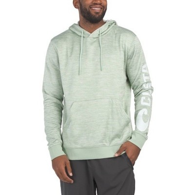 Costa Mens Tech Fleece Hoodie Heather Sage FQA400767 Medium