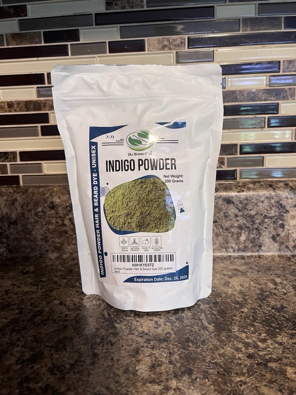 The Henna Guys Indigo Powder Vegan Hair Coloring Agent 1Natural 200 Grams/7OZ