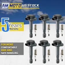 6 Upgrade Ignition Coil + Spark Plug Pack For 2003-2007 Honda Pilot 3.5L UF400