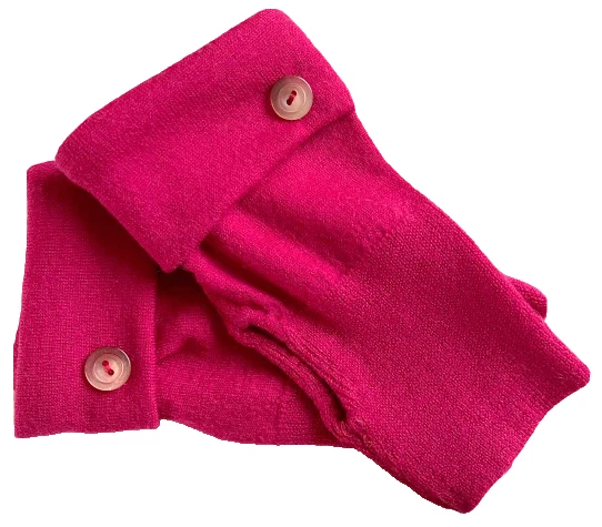 FINGERLESS GLOVES PINK 100% MERINO WOOL ONE SIZE S M L SMALL - MEDIUM - LARGE OS