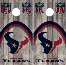 Houston Texans Cornhole Wrap NFL Wood Game Skin Board Set Vinyl Decal CO78