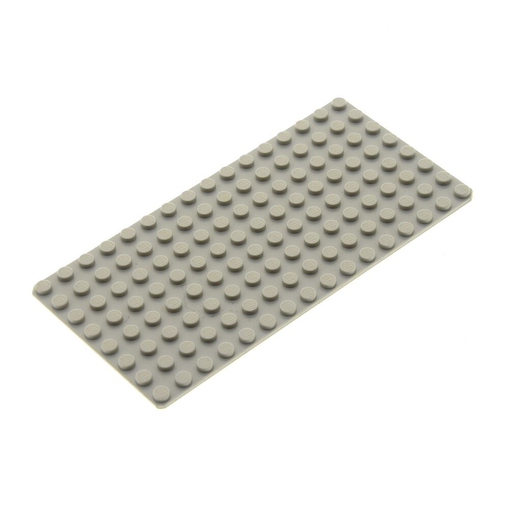 1x Lego Building Plate 8x16 Flat Light Gray Baseplate 7413 10036 4219739 3865