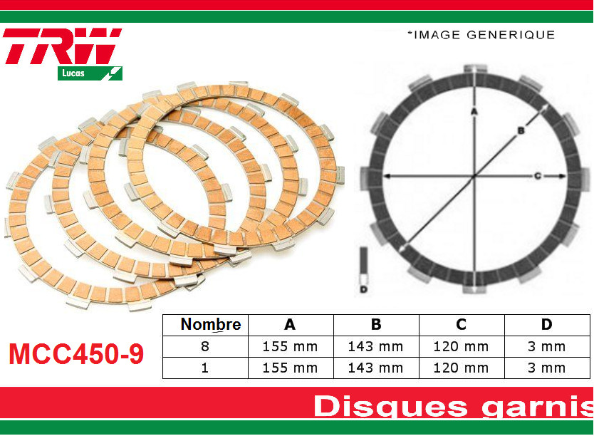 Kit kit embrayage renforcé Yamaha YZF 1000 R1 2005 2006 disques garnis moto piste