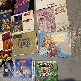Nintendo NES manuals. nes game manuals Zelda Commando Mario Super C Athena Gba