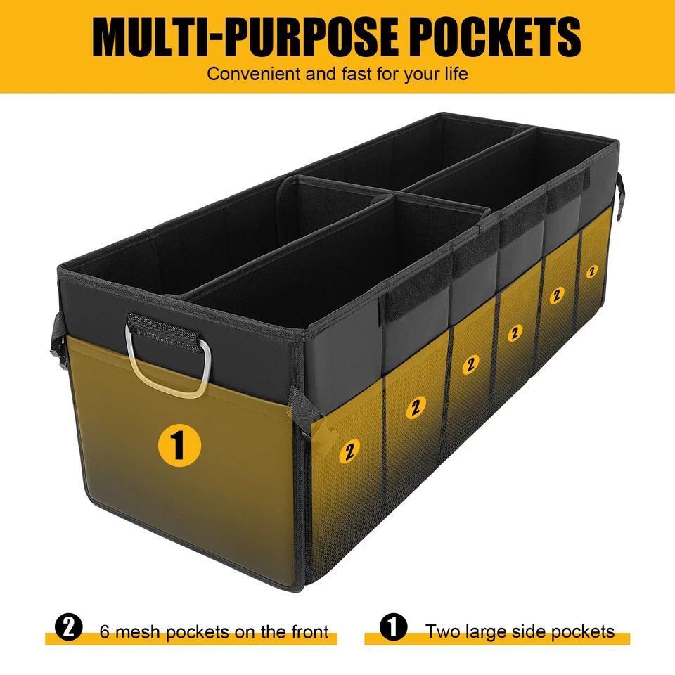 Bolsa de almacenamiento organizadora de maletero trasero de cuero para Audi A3 A4 A5 Q7 SUV Foto 3 de 4