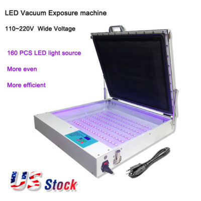 USA Tabletop Precise 20in x 24in 80W Vacuum LED UV Exposure Unit High Efficiency