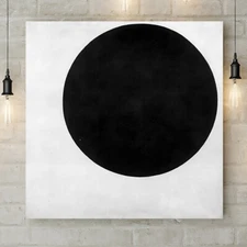 Black Circle by Kazimir Malevich - Canvas Rolled Wall Art Print - Various Sizes