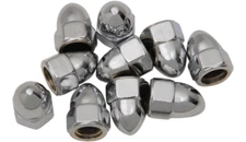 NEW DRAG SPECIALTIES DS-190858 Acorn Nut Assortment 3/8-24- Chrome 10PACK