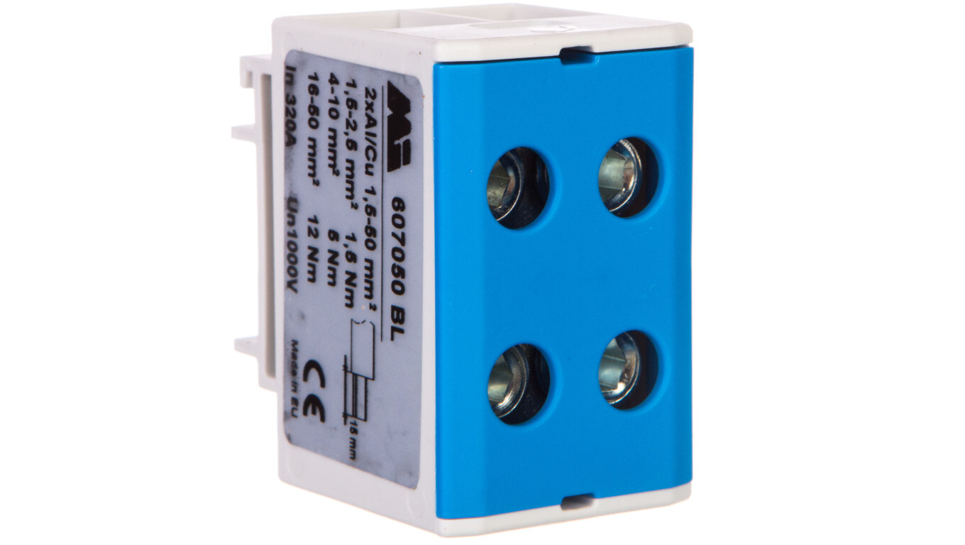 Double-track terminal block 1.5-50mm2 gray-blue EURO multiOTL 50 2xAl / C /T2UK
