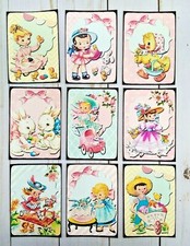 9 Retro Style Easter Handmade Pocket Letter Cards Scrapbooks Journals Crafts