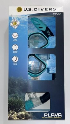 U.S. Divers Playa Adult Snorkeling Combo - Mask and Snorkel Included  (Teal)