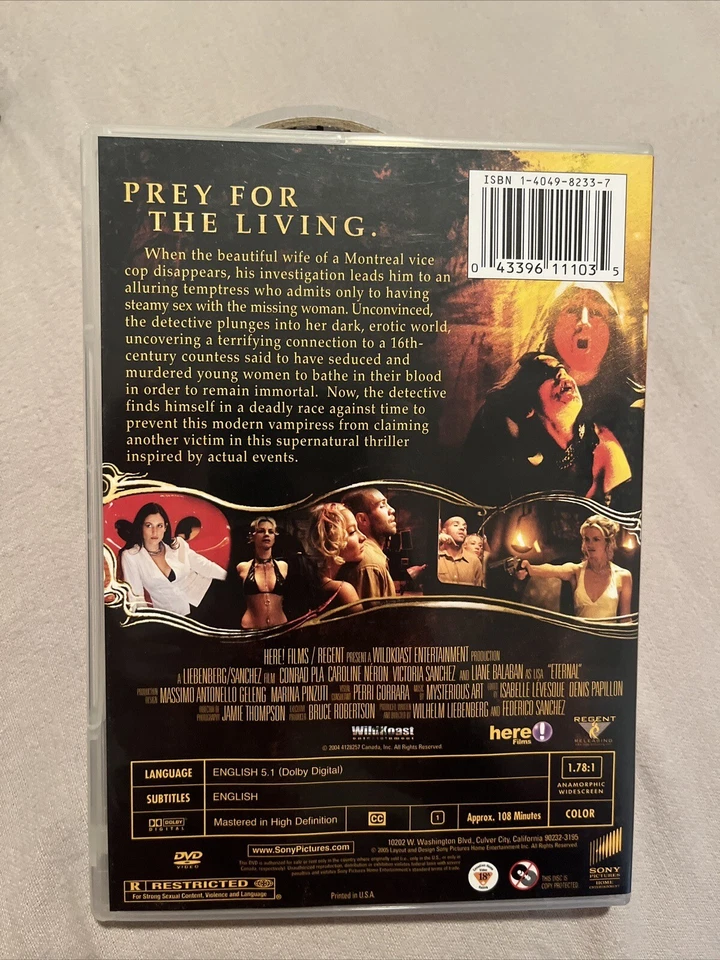 Eternal Region 1 DVD Conrad Pla Caroline Neron Victoria Sanchez Liane Balaban - Image 2 of 4