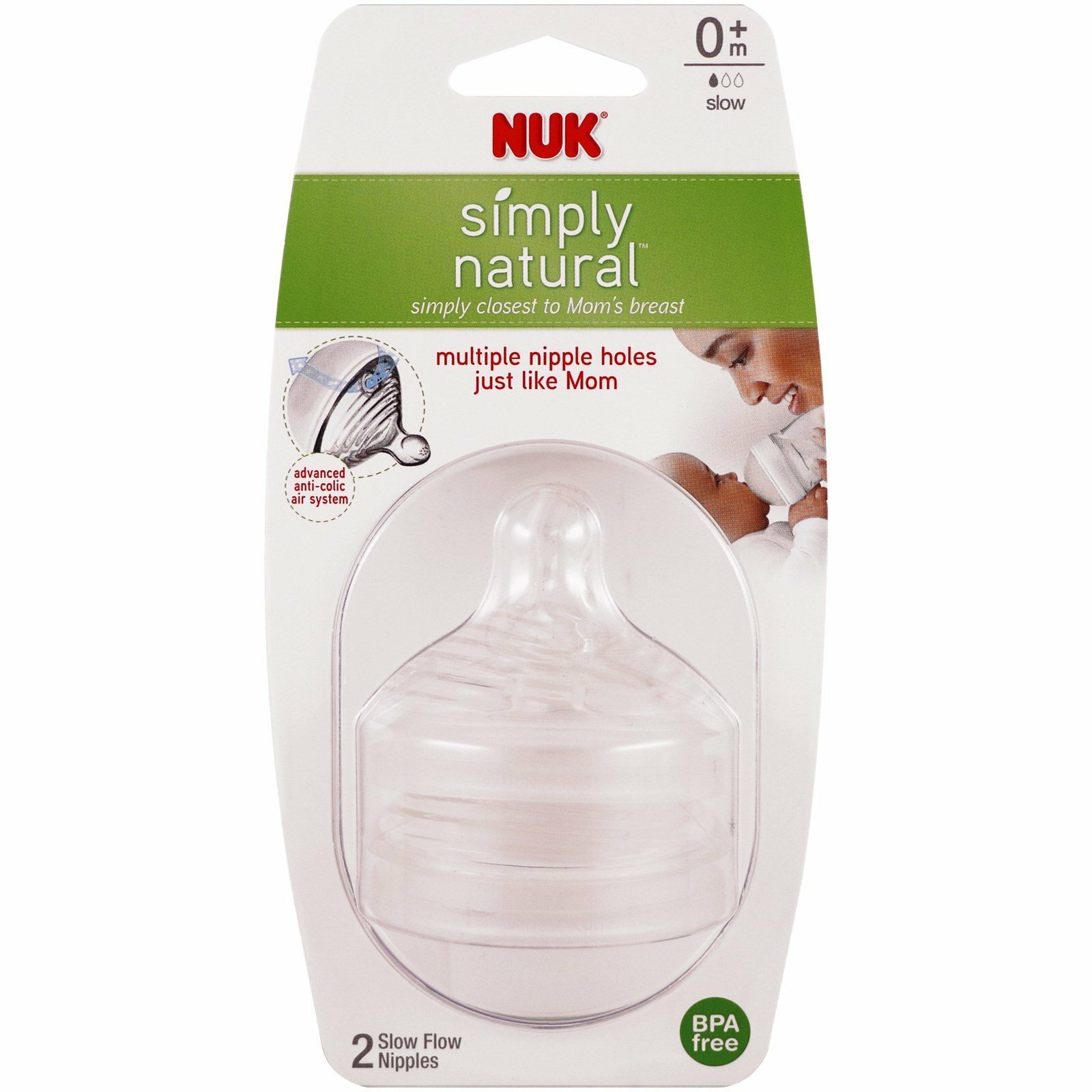 nuk simply natural slow flow nipples