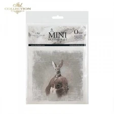 Rabbit Portraits #2 | Mini Rice Paper Set | ITD Collection | 6" x 6"