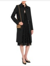 New Mulberry Black Emma Technical Tailoring Coat Uk10