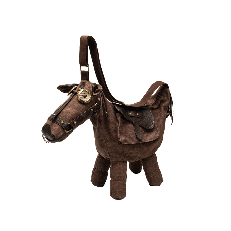 2024  Eye-catching Custom Horse Shaped Bag Crossbody Bag Women's Canvas Bag NEW