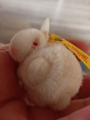 Steiff Hase weiß  top Zustand !Wollminiaturhäschen Albino !  