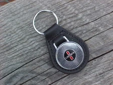 1960s CHEVY CAMARO LEATHER KEY FOB VINTAGE NOS CUSTOM-MADE BRILLIANT KEYCHAIN