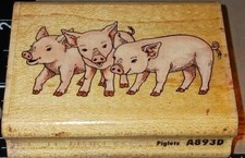 Piglets, Rubber stampede, B717,wooden