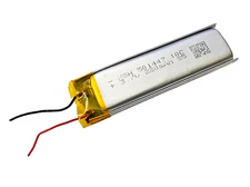 501447 Lithium Polymer Battery, 280mAh, 3.7V, 10C, Laser Pointer, Toys 45x12x3mm