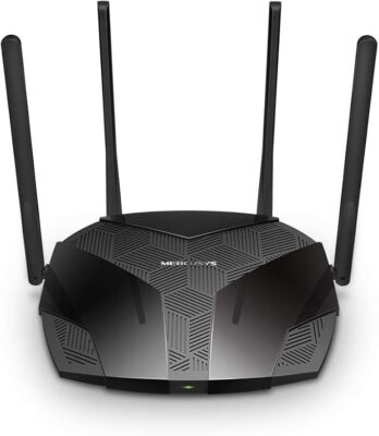 Mercusys AX1800 DualBand WiFi 6 Router Netzwerk Repeater Ethernet Router Schwarz