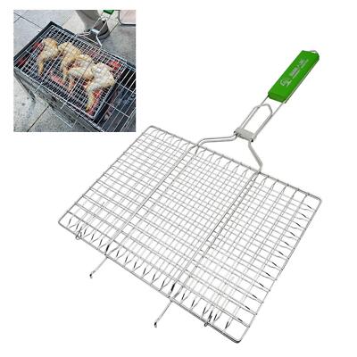 Gegrilltes Edelstahl Faltbares Outdoor Grillgitter Clip Netz